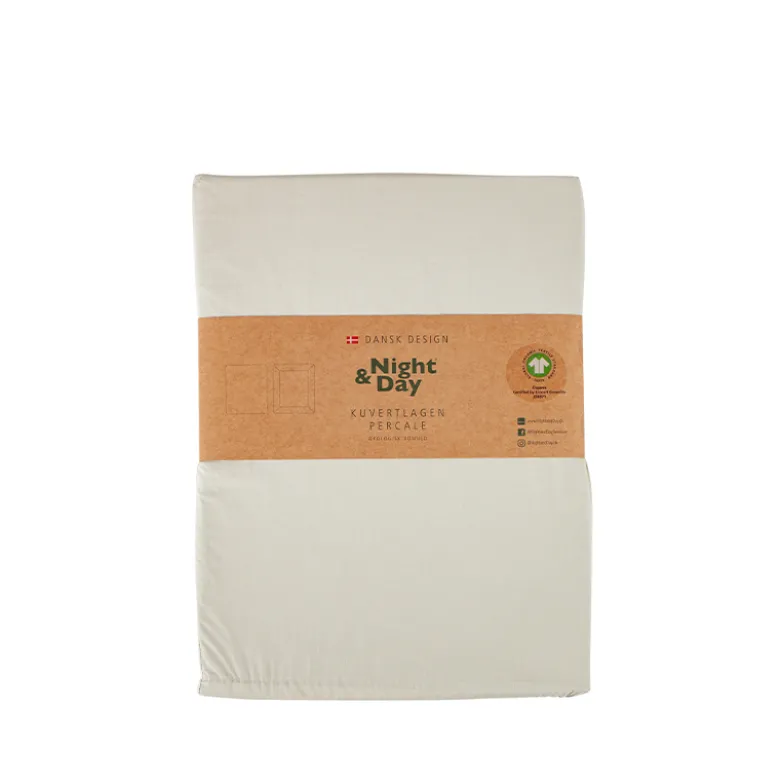 Night & Day Percale kuvertlagen sand 180x200 cm