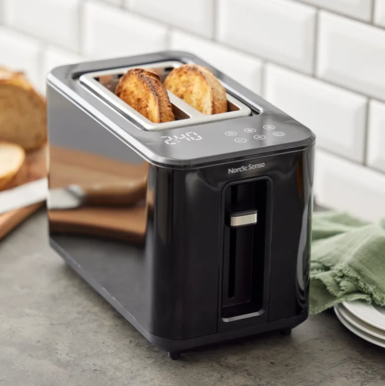 Nordic Sense digital brødristersort 900 watt