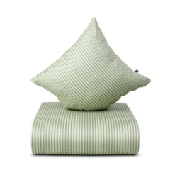 Nordisk Tekstil Dandy Uni sengetøj lysegrøn stribet 220x140 cm