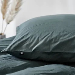 Nordisk Tekstil Kelly sengesæt mørkegrøn 140x220 cm