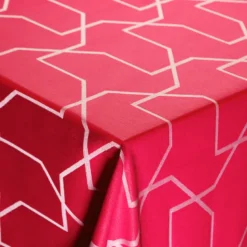 Nordisk Tekstil Metric Damask dug rød 140x220 cm