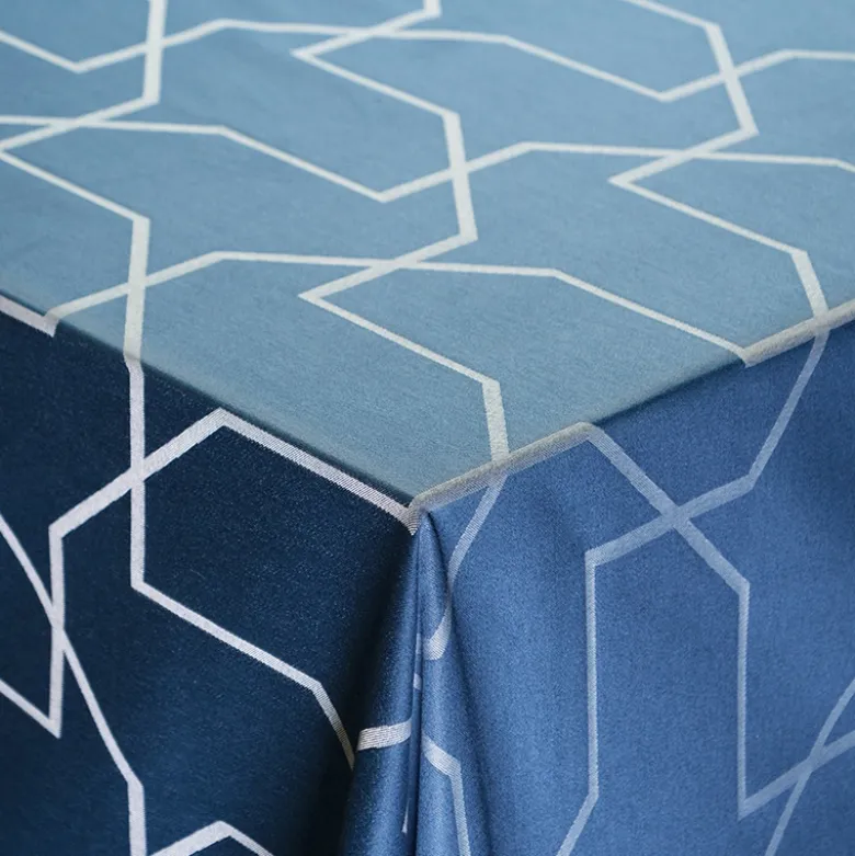 Nordisk Tekstil Metric Damask dug indigo 140x220 cm