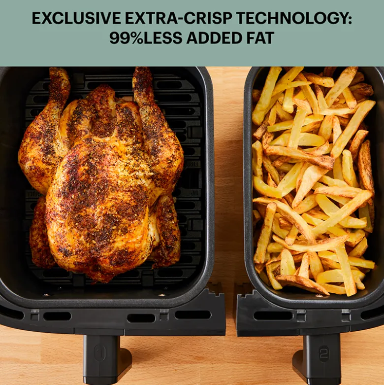 OBH Nordica Dual Easy Fry & Grill airfryer black