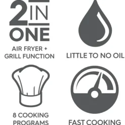 OBH Nordica Easy Fry & Grill Precision airfryer 2in1 black digital