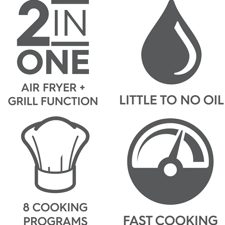 OBH Nordica Easy Fry & Grill Precision airfryer 2in1 black digital