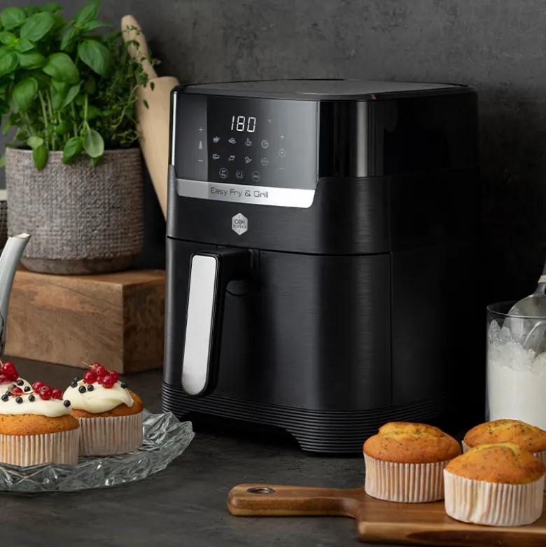 OBH Nordica Easy Fry & Grill Precision airfryer 2in1 black digital