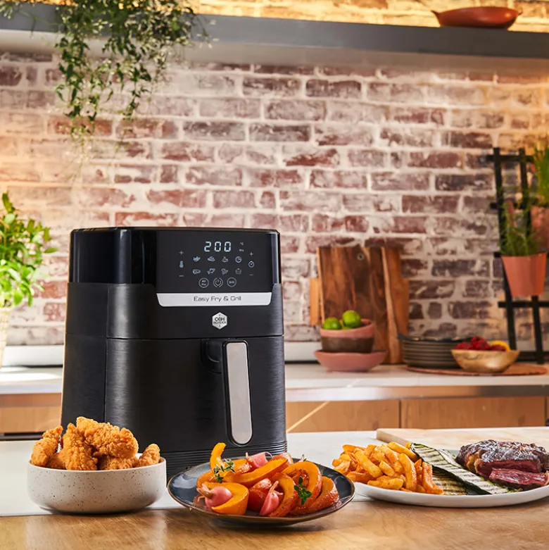 OBH Nordica Easy Fry & Grill Precision airfryer 2in1 black digital
