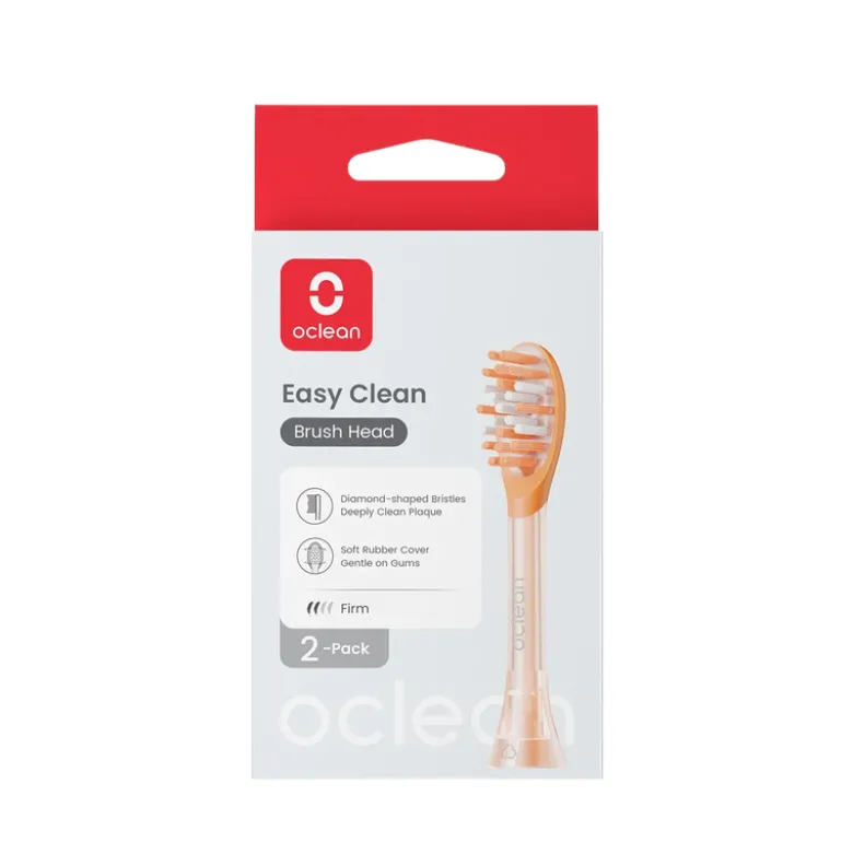Oclean Easy Clean børstehoved orange 2 stk.