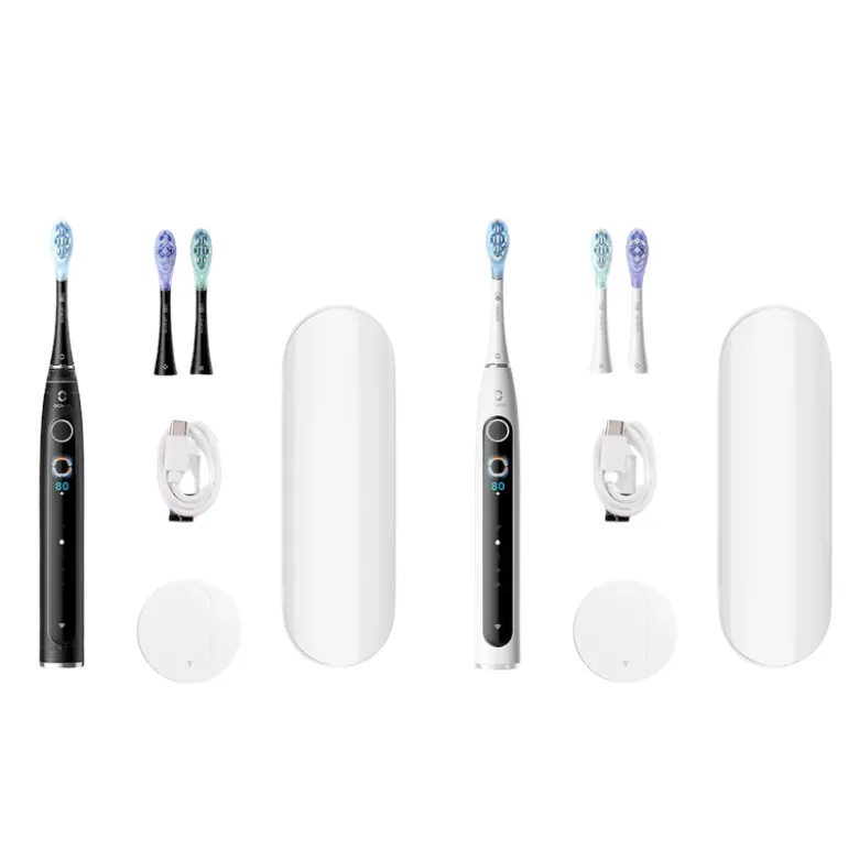 Oclean X Pro 20 S Duo sæt elektrisk tandbørste hvid og sort 2 stk.