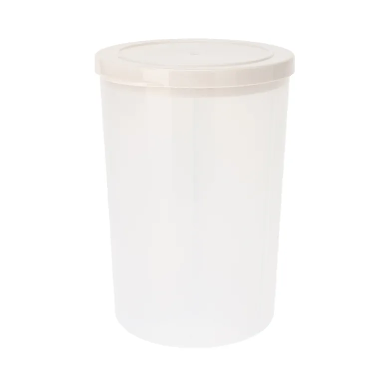 Opbevaringsboks rund med 3 rum og låg H 18 cm assorterede farver
