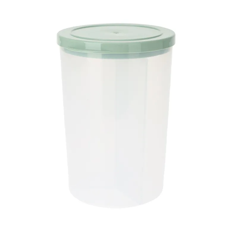 Opbevaringsboks rund med 3 rum og låg H 18 cm assorterede farver