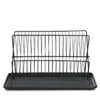 Opvaskestativ sort 43x23 cm