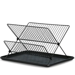 Opvaskestativ sort 43x23 cm