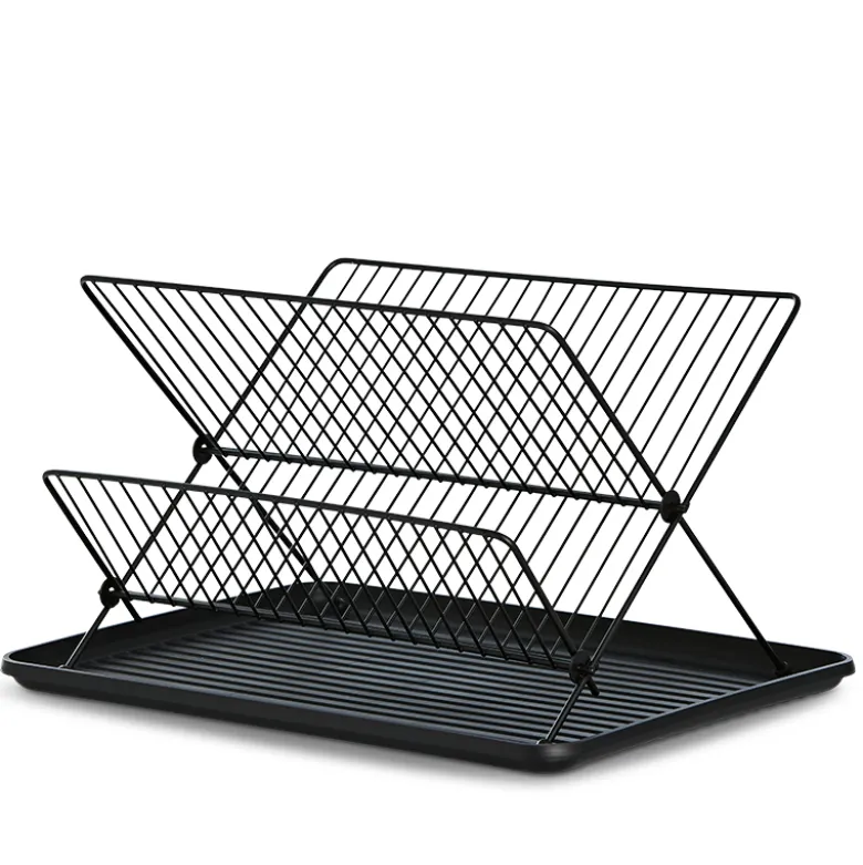 Opvaskestativ sort 43x23 cm