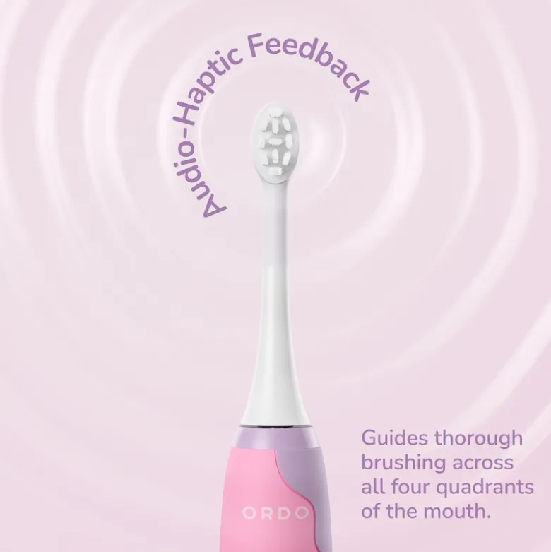 Ordo Sonic Kids genopladelig el-tandbørste pink