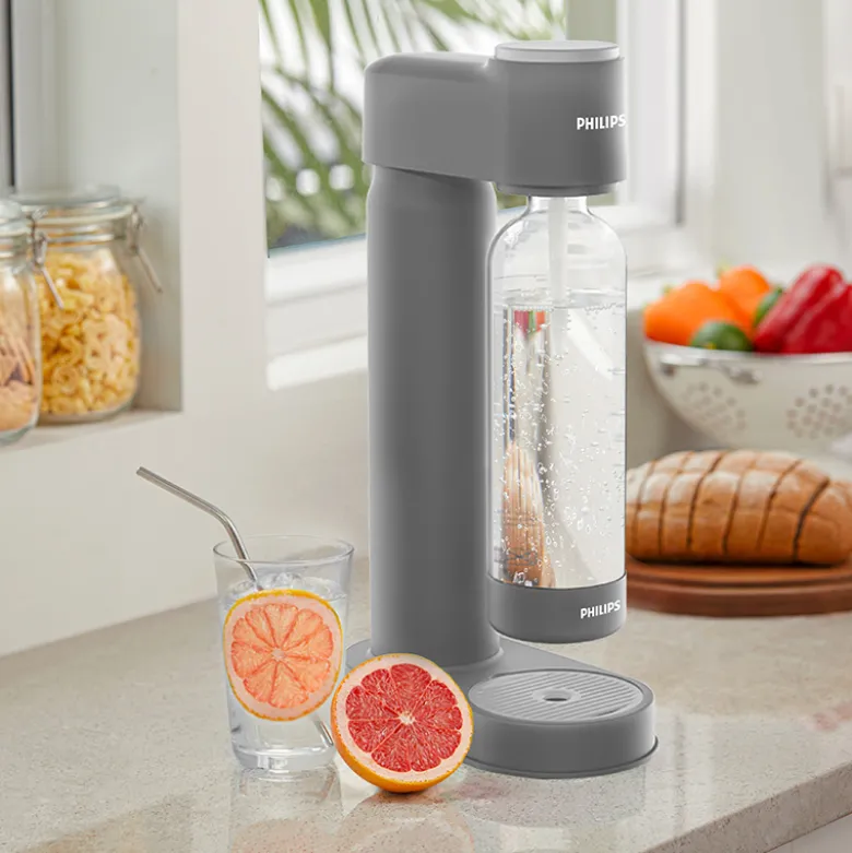 Philips GoZero sodavandsmaskine grå inkl. CO2-flaske