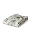 Picninc tæppe Flora offwhite + grønne striber 130x170 cm
