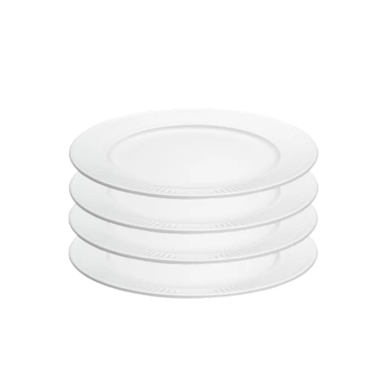 Pillivuyt Plissé flad tallerken 28 cm 4 stk.
