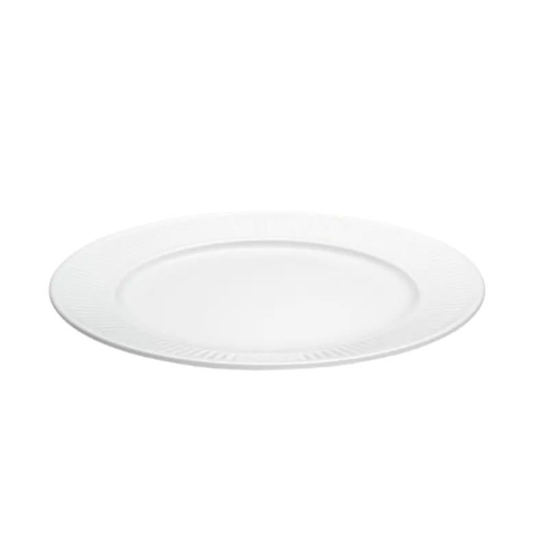 Pillivuyt Plissé flad tallerken hvid Ø 22 cm