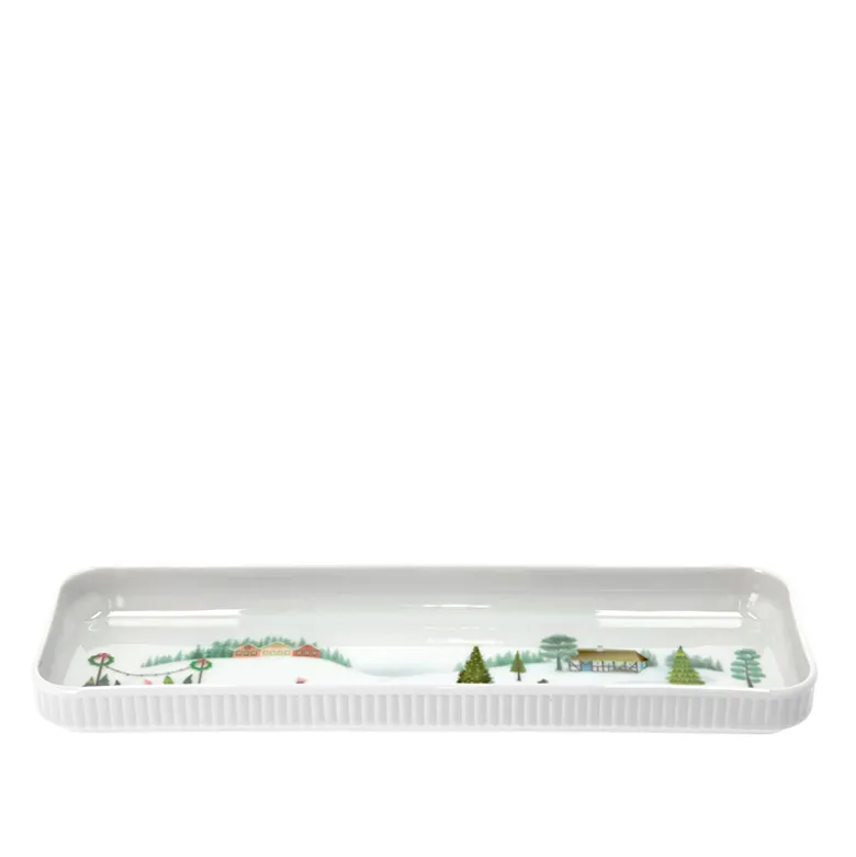 Pillivuyt Vinter fad hvid 36 x 12 cm