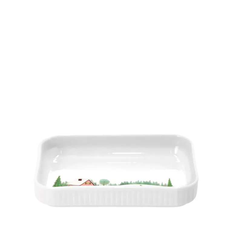 Pillivuyt Vinter fad hvid 18 x 12 cm