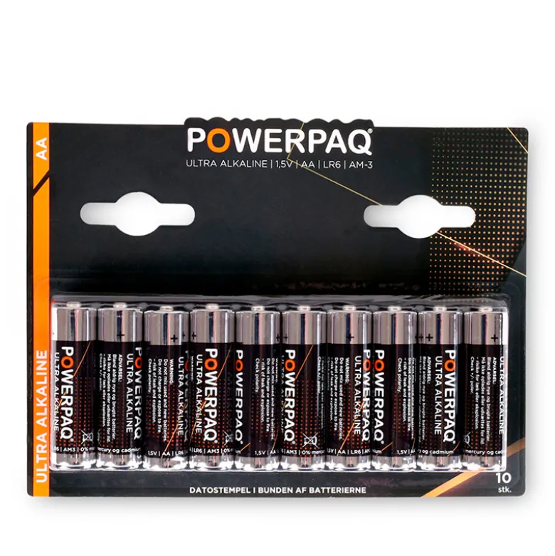 Powerpaq Alkaline LR6 AA-batteri 10 stk.
