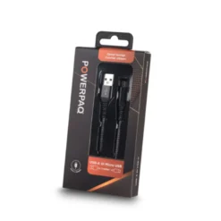 Powerpaq ladekabel USB-A til Micro USB sort grå 1 meter