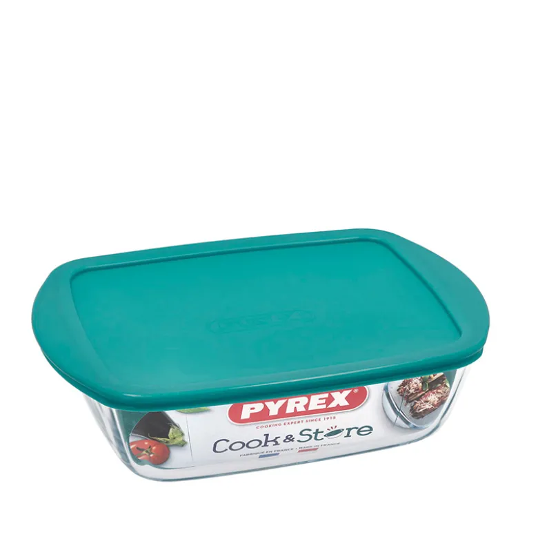 Pyrex Cook & Store fad med låg i glas 28x20x8 cm