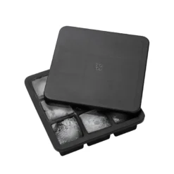 RIG-TIG Freeze-it isterningbakke sort med låg 19x19x5 cm