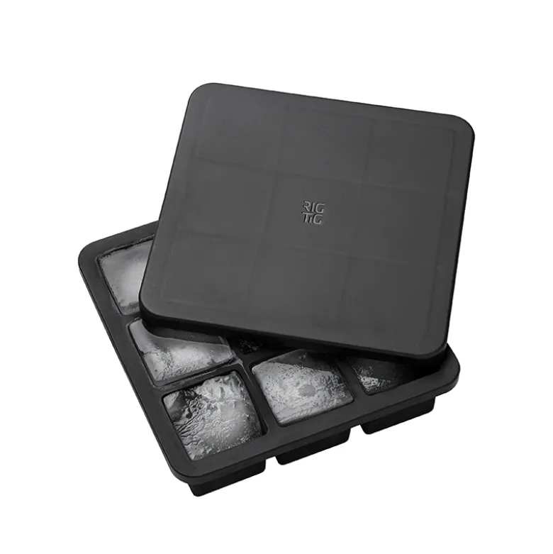 RIG-TIG Freeze-it isterningbakke sort med låg 19x19x5 cm