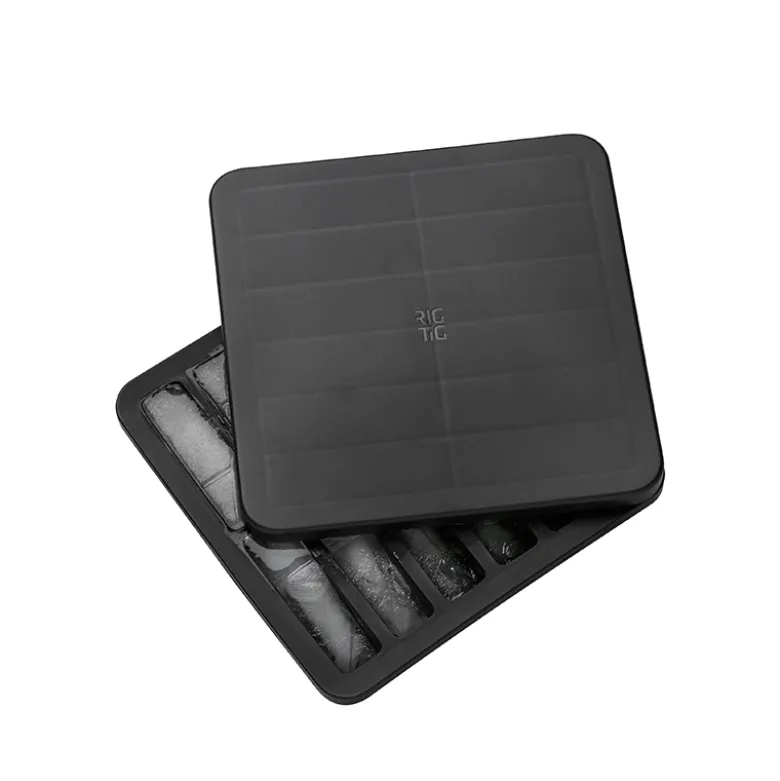 RIG-TIG freeze-it isterningbakke sort med låg 19x19x2.5 cm