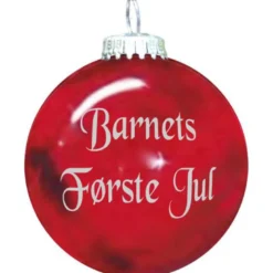 Rolsted Copenhagen Barnets Første Jul julekugle rød 6,6 cm