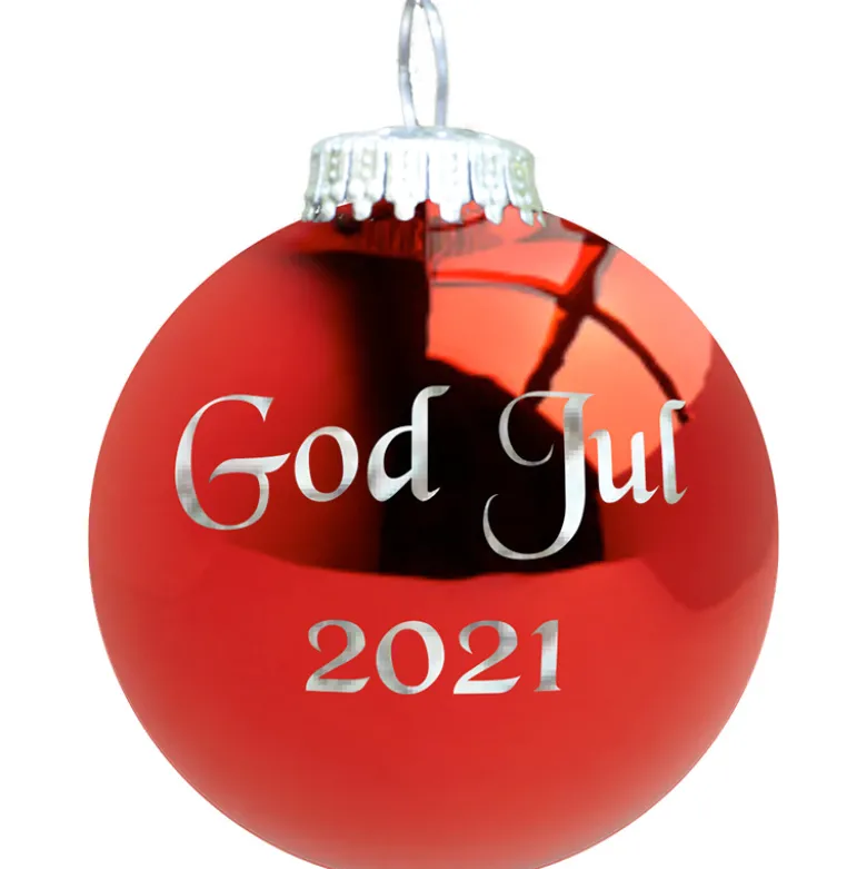 Rolsted Copenhagen God Jul julekugle rød 2021