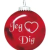 Rolsted Copenhagen Jeg ♥ Dig julekugle rød 6,6 cm