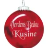Rolsted Copenhagen Verdens Bedste Kusine julekugle rød 6,6 cm