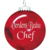Rolsted Copenhagen Verdens Bedste Chef julekugle rød 6,6 cm