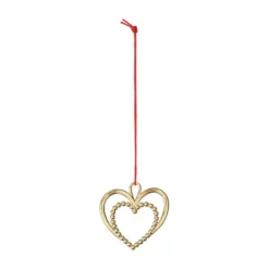 Rosendahl Karen Blixens Jul Perle hjerte forgyldt H 6,5 cm
