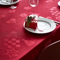 Rosendahl Natale Damask juledug rød 150x220 cm