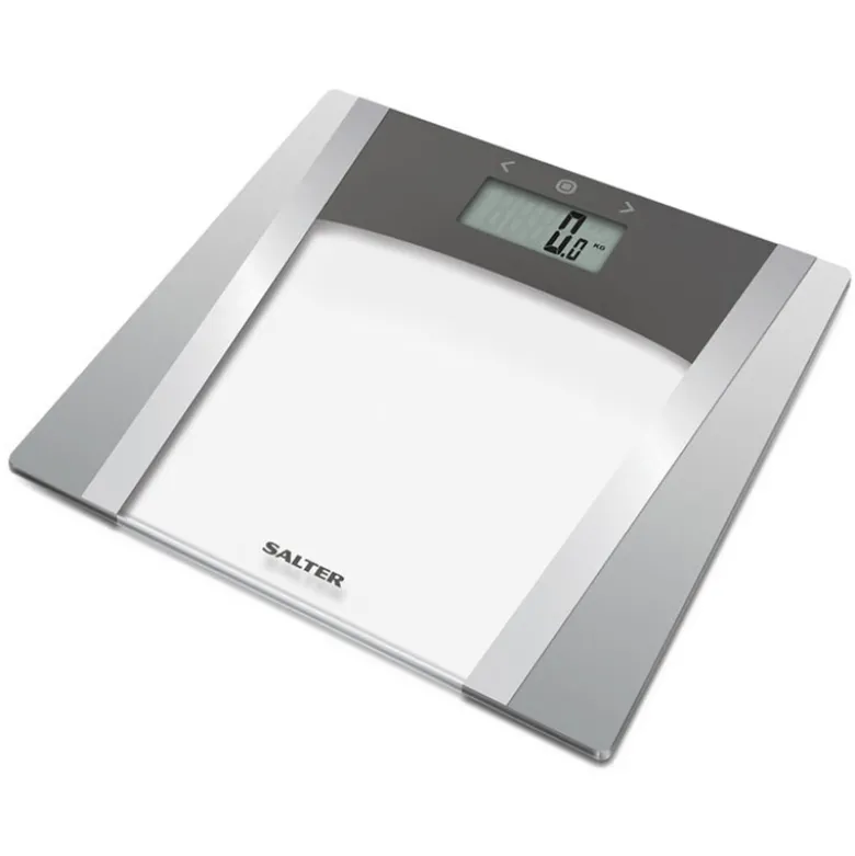 Salter badevægt med kropsanalyse max 180 kg grå
