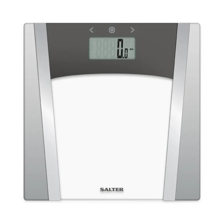 Salter badevægt med kropsanalyse max 180 kg grå