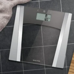 Salter badevægt med kropsanalyse max 180 kg grå