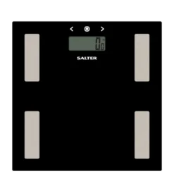 Salter digital badevægt med BMI og BMR måling sort max 180 kg