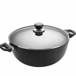 Scanpan suppe-/stegegryde sort 7,5 liter med låg