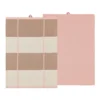 Södahl Blocks viskestykke rosa 2 stk 50x70 cm