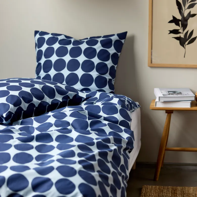 Södahl Bubbles sengetøj linen blue 140x200 cm