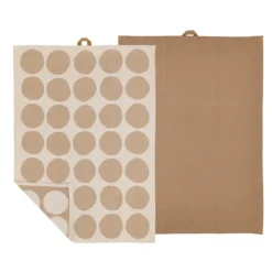 Södahl Bubbles viskestykke brun 50x70 cm 2 stk
