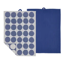 Södahl Bubbles viskestykke kongeblå 70x50 cm 2 stk