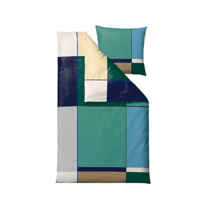 Södahl Colour Block sengetøj grøn 140x220 cm