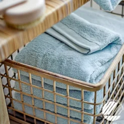 Södahl Organic Comfort håndklæde linen blue 40x60 cm