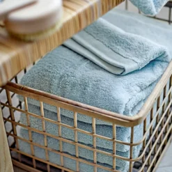 Södahl Organic Comfort håndklæde linen blue 40x60 cm